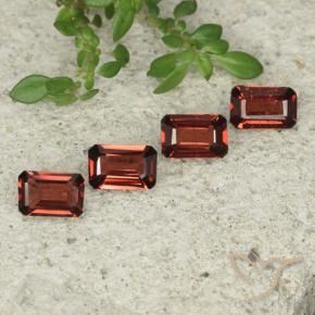 Gemme di Granato Piropo Rosso scuro naturale da 1.98 ct, Ottagonale / Taglio smeraldo, VS