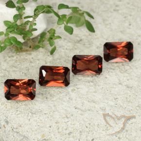 Gemme di Granato Piropo Rosso medio naturale da 2.45 ct, Ottagonale / Taglio smeraldo, VVS-VS