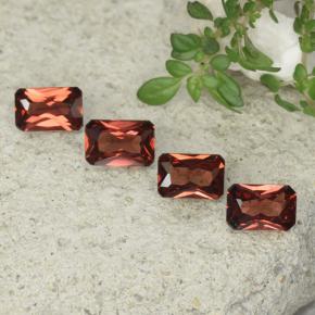 Gemme di Granato Piropo Rosso naturale da 2.28 ct, Taglio smeraldo, VVS-VS