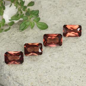 Gemme di Granato Piropo Rosso naturale da 2.28 ct, Taglio smeraldo, VVS-VS