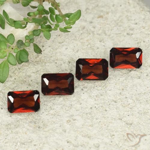 Gemme di Granato Piropo Sangria rossa naturale da 2.40 ct, Ottagonale / Taglio smeraldo, VVS-VS