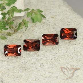 Gemme di Granato Piropo Rosso medio naturale da 2.64 ct, Ottagonale / Taglio smeraldo, VVS-VS