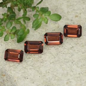 Granato piropo naturale rosso da 2,30 ct, taglio smeraldo, VS