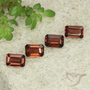 Gemme di Granato Piropo Rosso scuro naturale da 1.85 ct, Ottagonale / Taglio smeraldo, VS