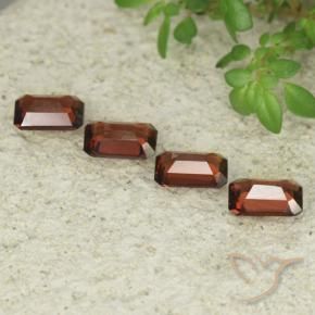 Gemme di Granato Piropo Rosso scuro naturale da 2.15 ct, Ottagonale / Taglio smeraldo, VS