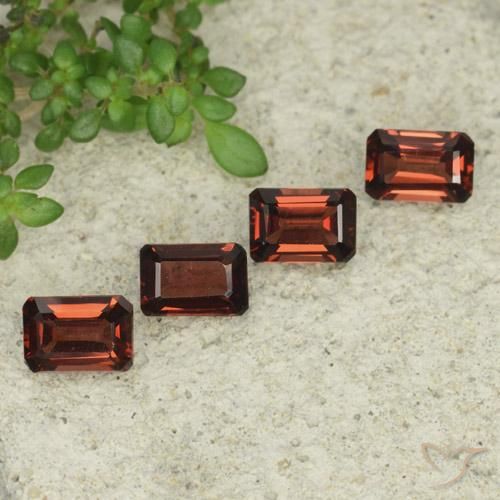Gemme di Granato Piropo Sangria rossa naturale da 3.01 ct, Ottagonale / Taglio smeraldo, VS
