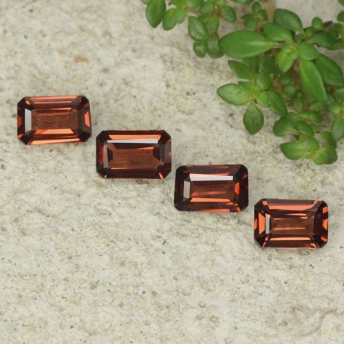 1.99ctw Naturale Rosso medio Granato Piropo, Taglio smeraldo, VS
