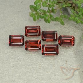 Gemme di Granato Piropo Rosso scarlatto profondo naturale da 3.99 ct, Ottagonale / Taglio smeraldo, VS