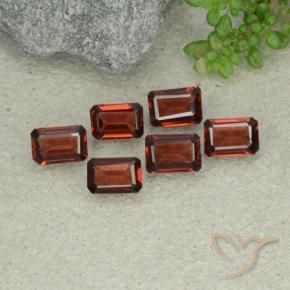 Gemme di Granato Piropo Rosso scarlatto profondo naturale da 3.66 ct, Ottagonale / Taglio smeraldo, VS
