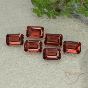 Gemme di Granato Piropo Rosso scuro naturale da 3.31 ct, Ottagonale / Taglio smeraldo, VS