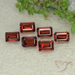 Gemme di Granato Piropo Rosso scuro naturale da 3.69 ct, Ottagonale / Taglio smeraldo, VS