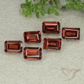 Gemme di Granato Piropo Rosso scuro naturale da 4.10 ct, Ottagonale / Taglio smeraldo, VS
