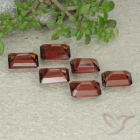 Gemme di Granato Piropo Rosso scuro naturale da 4.10 ct, Ottagonale / Taglio smeraldo, VS