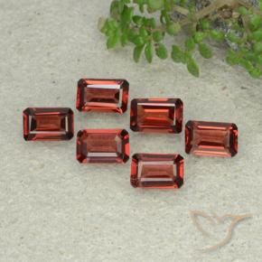 Gemme di Granato Piropo Rosso scuro naturale da 3.03 ct, Ottagonale / Taglio smeraldo, VS