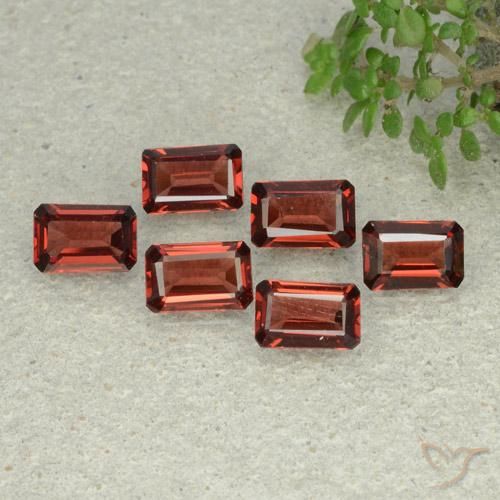 Gemme di Granato Piropo Rosso scuro naturale da 3.41 ct, Ottagonale / Taglio smeraldo, VS