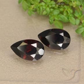 Gemme di Granato Piropo Rosso scuro naturale da 1.88 ct, Forma a pera, VVS-VS