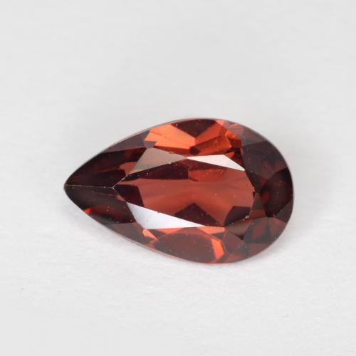 Granato Piropo Rosso medio naturale da 0.90 ct, Forma a pera, VVS-VS