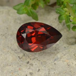 Granato piropo naturale rosso da 1,14 ct, taglio a pera, VVS-VS