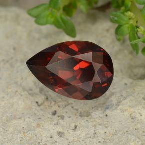 Granato piropo naturale rosso da 1,14 ct, taglio a pera, VVS-VS