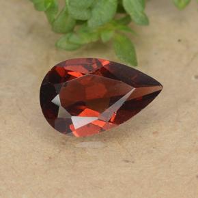 Granato piropo naturale rosso da 0,86 ct, taglio a pera, VVS-VS
