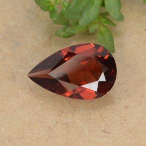 Granato piropo naturale rosso da 0,86 ct, taglio a pera, VVS-VS