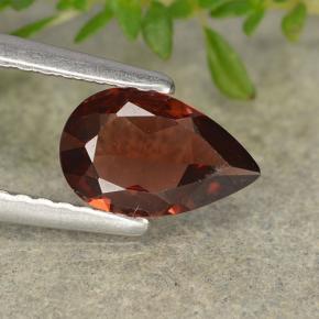 Granato piropo naturale rosso da 0,77 ct, taglio a pera, VVS-VS