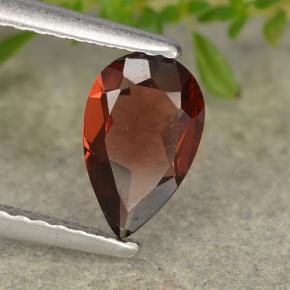 Granato piropo naturale rosso da 0,77 ct, taglio a pera, VVS-VS