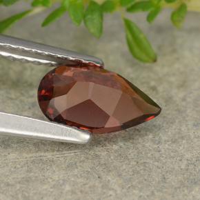 Granato piropo naturale rosso da 0,77 ct, taglio a pera, VVS-VS
