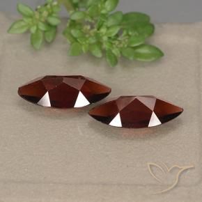 Gemme di Granato Piropo Rosso scuro naturale da 3.70 ct, Taglio marquise, VVS-VS