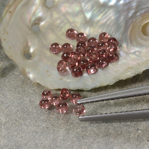 Granato piropo naturale rosso da 2,01 ct, taglio rotondo, trasparente