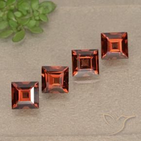 Gemme di Granato Piropo Rosso brillante naturale da 2.02 ct, Quadrato, VVS-VS