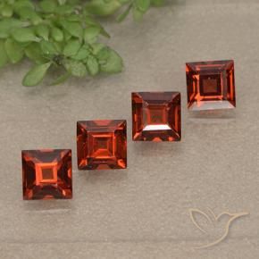 Gemme di Granato Piropo Rosso brillante naturale da 2.05 ct, Quadrato, VVS-VS