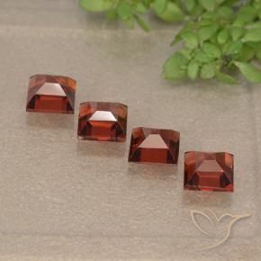 Gemme di Granato Piropo Rosso brillante naturale da 2.05 ct, Quadrato, VVS-VS