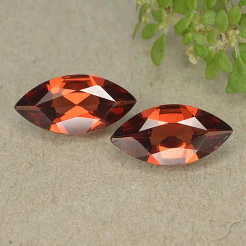 1.80ctw Naturale Rosso brillante Granato Piropo, Taglio marquise, VVS-VS