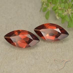 Gemme di Granato Piropo Rosso brillante naturale da 1.80 ct, Taglio marquise, VVS-VS