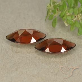 Gemme di Granato Piropo Rosso scuro naturale da 2.56 ct, Taglio marquise, VVS-VS