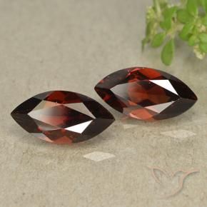Gemme di Granato Piropo Rosso scuro naturale da 2.73 ct, Taglio marquise, VVS-VS