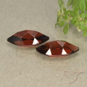 Gemme di Granato Piropo Rosso scuro naturale da 2.73 ct, Taglio marquise, VVS-VS