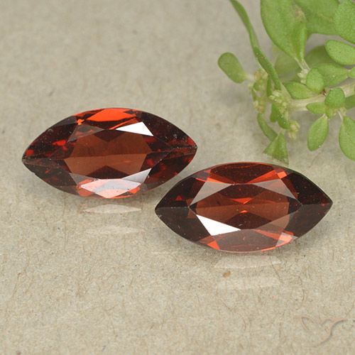 2.43ctw Naturale Rosso scuro Granato Piropo, Taglio marquise, VVS-VS