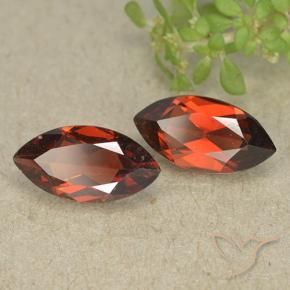 Gemme di Granato Piropo Rosso scuro naturale da 2.43 ct, Taglio marquise, VVS-VS