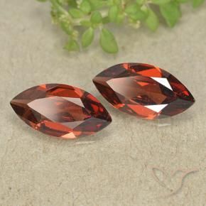 Gemme di Granato Piropo Ribes Rosso naturale da 2.18 ct, Taglio marquise, VVS-VS