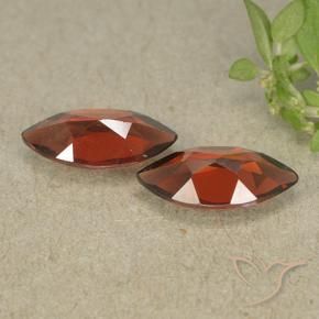 Gemme di Granato Piropo Ribes Rosso naturale da 2.18 ct, Taglio marquise, VVS-VS