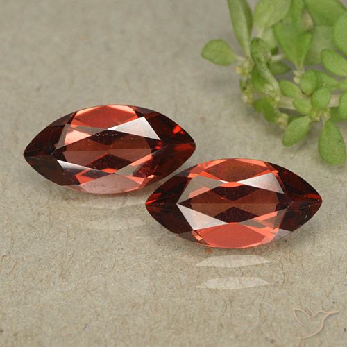 2.57ctw Naturale Rosso medio Granato Piropo, Taglio marquise, VVS-VS