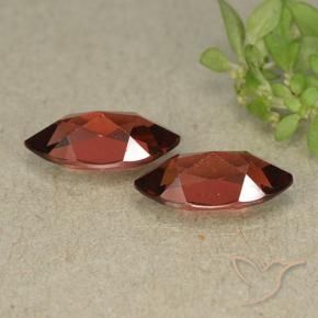 Gemme di Granato Piropo Rosso medio naturale da 2.57 ct, Taglio marquise, VVS-VS