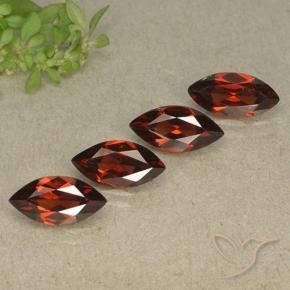 Gemme di Granato Piropo Sangria rossa naturale da 4.69 ct, Taglio marquise, VVS-VS
