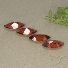 Gemme di Granato Piropo Rosso medio naturale da 4.05 ct, Taglio marquise, VVS-VS