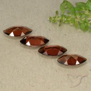 Gemme di Granato Piropo Rosso scuro naturale da 4.41 ct, Taglio marquise, VVS-VS