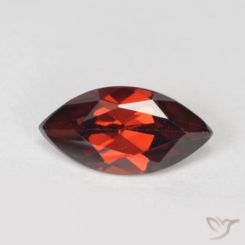 1.34ct Naturale Rosso Merlot Granato Piropo, Taglio marquise, VVS-VS
