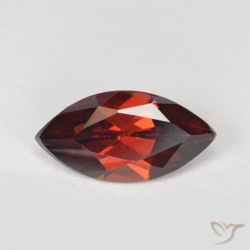 Granato Piropo Rosso Merlot naturale da 1.34 ct, Taglio marquise, VVS-VS