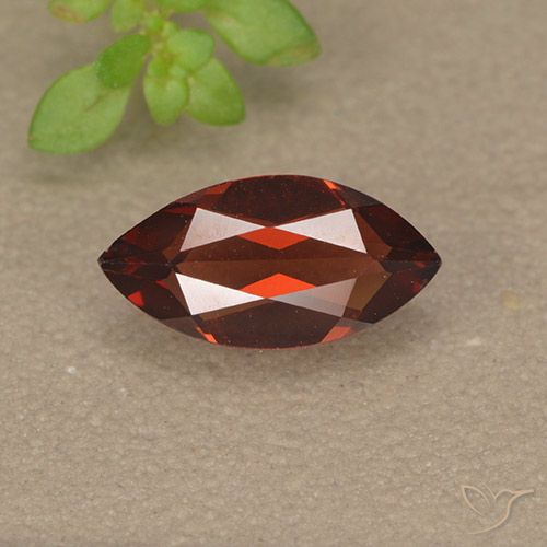 1.19ct Naturale Rosso scuro Granato Piropo, Taglio marquise, VVS-VS
